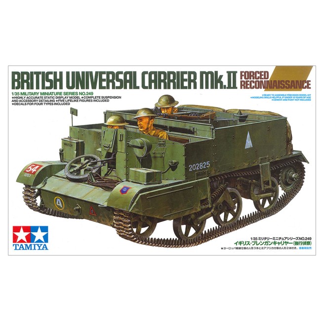 Tamiya 35249 1/35 British Universal Carrier Mk.II Forced Reconnaissance - foto 1