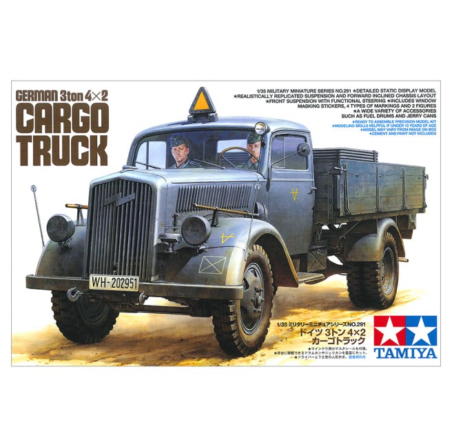 German Opel Blitz 4x2 Cargo Truck Model Kit by Tamiya 35291