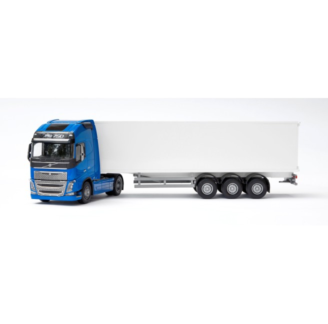 Volvo FH16 750 Globetrotter XL Box Van Blau in 1:25 Maßstab