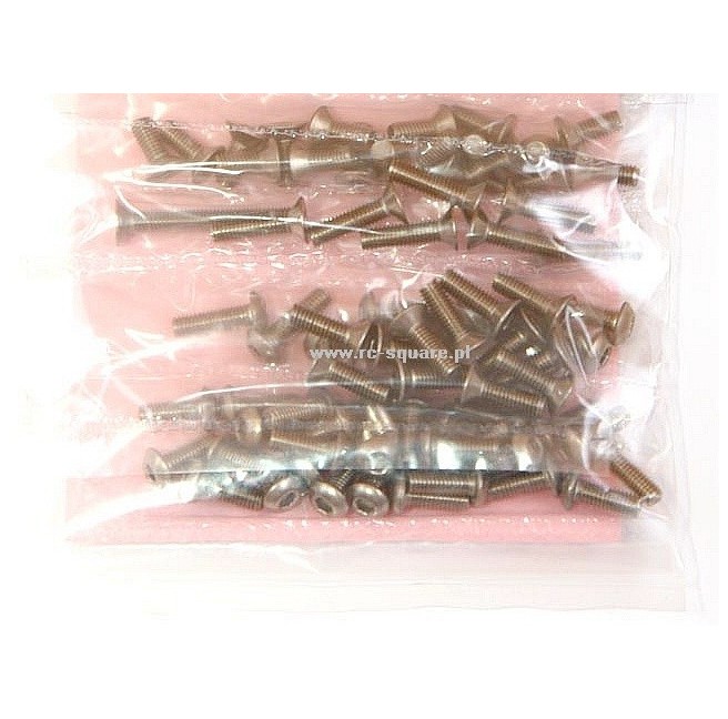 Titanium Screws Set - 75 Pieces, Various Sizes, Compatible with Tamiya TA-05 Chassis