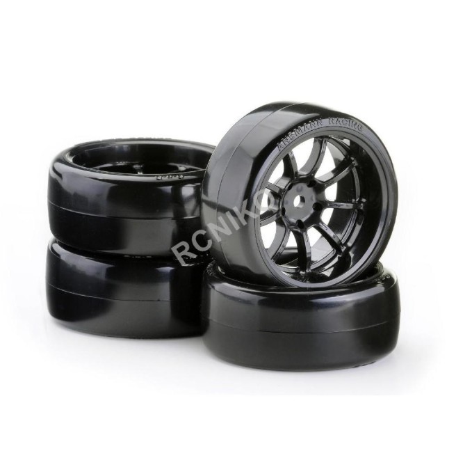 1:10 Black Drift Wheels with 6mm Offset (4-Pack) by Ansmann