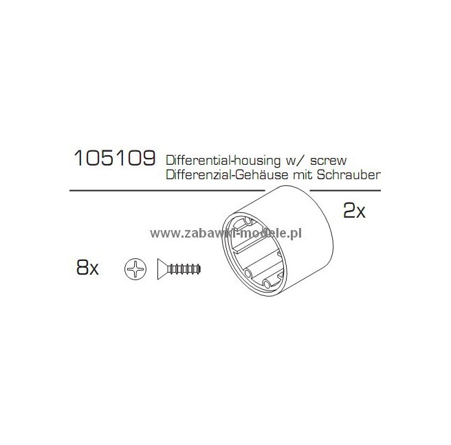 CV-10/B/T Obudowy dyferencjałów + wkręty Carson 500105109