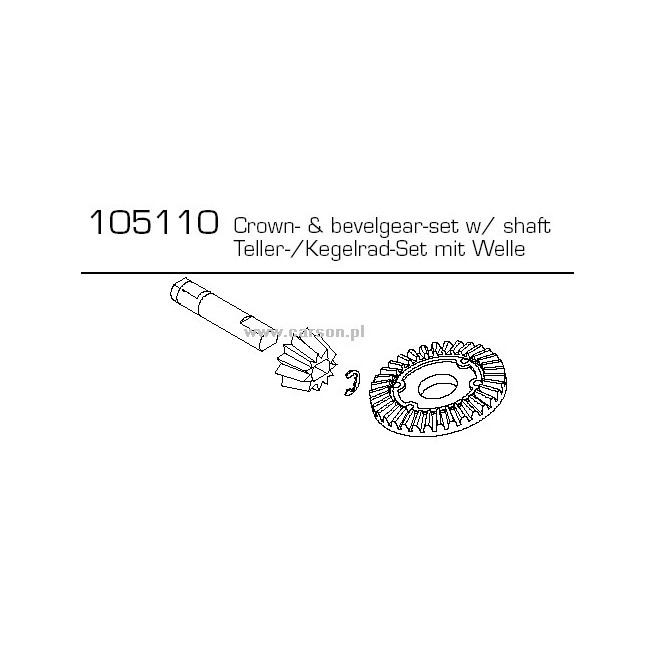 CV-10/B/T Gear Set with Shaft by Carson