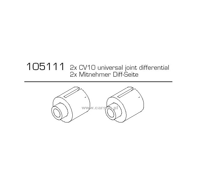 Differential Cups for Carson C V-10 Series (Pack of 2)