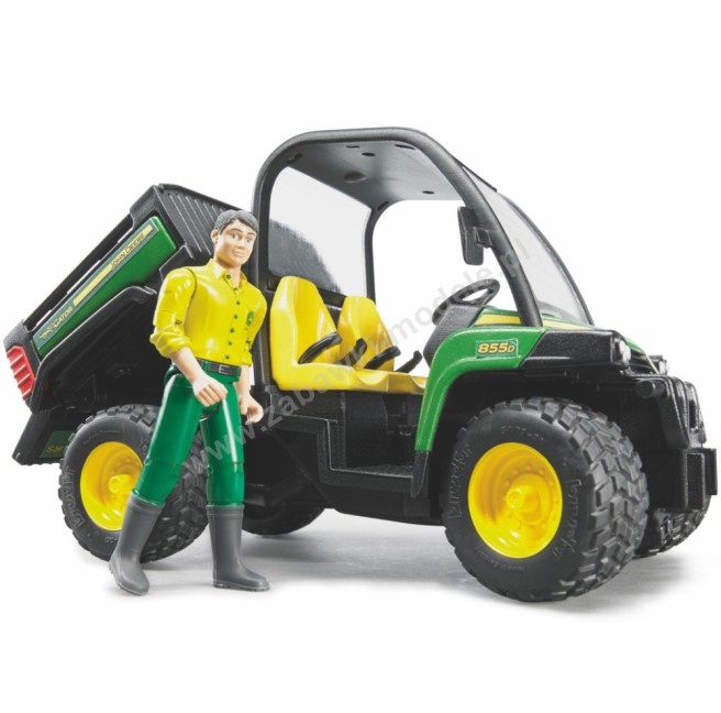 Bruder 02490 Wywrotka John Deere Gator 855D z kierowcą