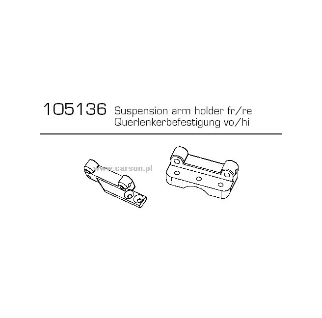 CV-10 Mocowanie wahaczy kpl (8) Carson 500105136