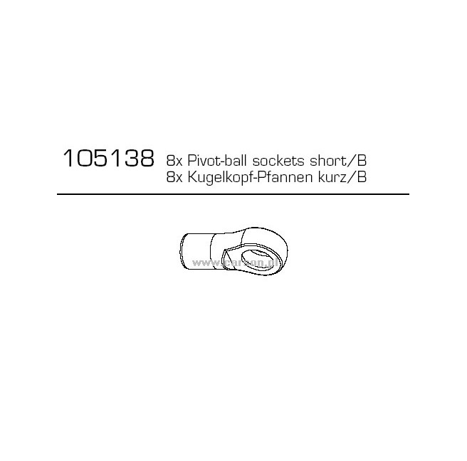 Kurze Kugelkopf-Enden B (8 Stk.) Carson 500105138