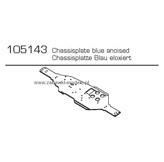 Aluminium-Chassisplatte für Carson 500105143 CV-10