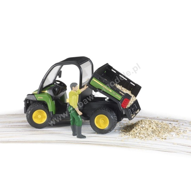 Bruder 02490 Wywrotka John Deere Gator 855D z kierowcą