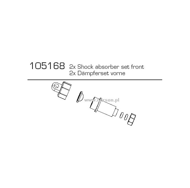 Front Shock Absorbers - Springless and Pistonless for Carson CV-10B 500105168