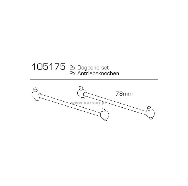 Stormracer 78mm Drive Shafts for Carson CV-10B