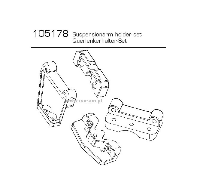 CV-10B Suspension Arms Mounting for Stormracer by Carson 500105178