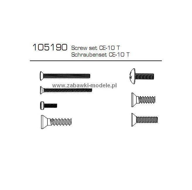 Zestaw śrub CE-10T Carson 500105190