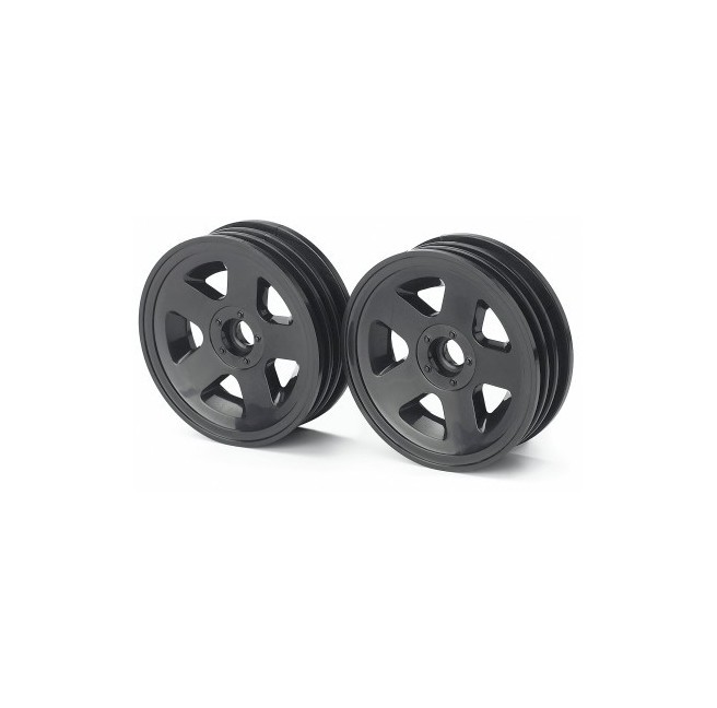 1:10 All Terrain Black Front Wheels for Off-Road RC Cars