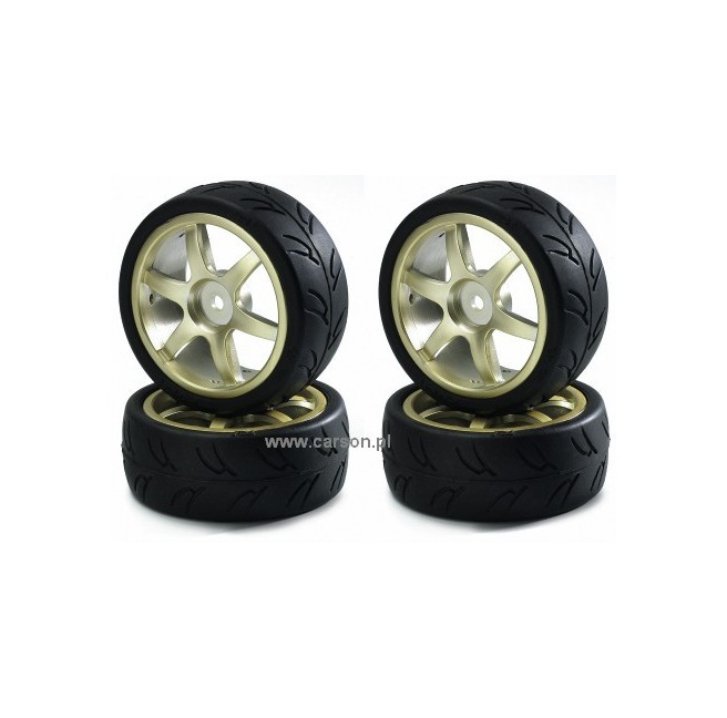 1:10 26mm Street Weapon Gold Dead Wheels with Tread (4)