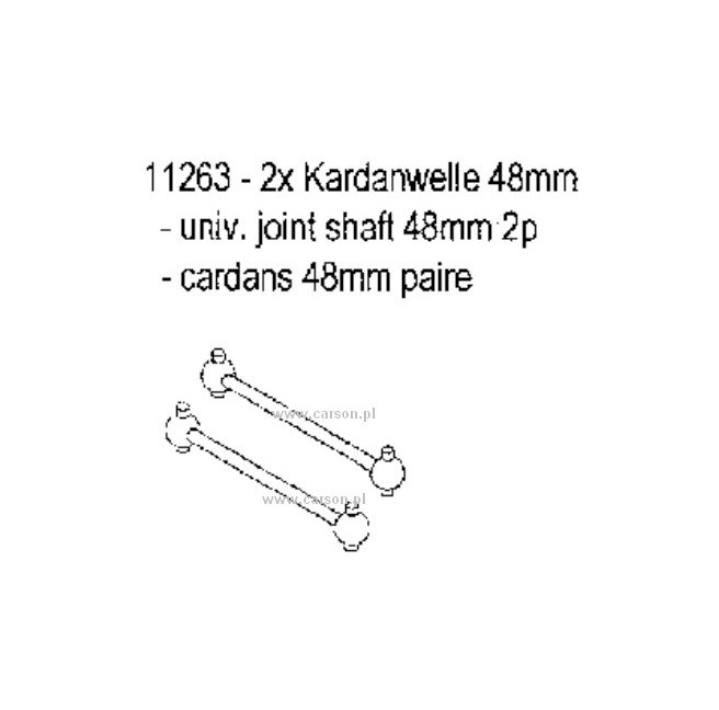 CS Gelenkwellen 48mm (2) Carson 500011263