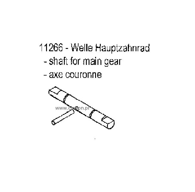 Carson 500011266 Main Gear Shaft for CS-4 and CS-4B Chassis