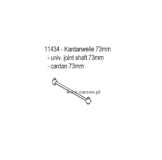 Gelenkwelle 73mm Carson 500011434