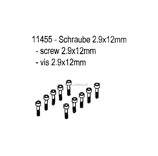 9x12mm Screws for Carson CS-4B (Pack of 10)