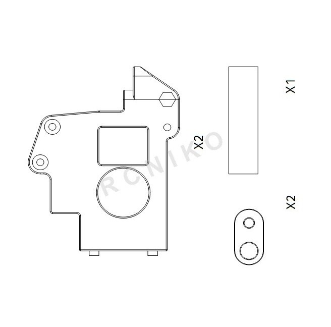 Raptor Swing Arm Mount Set for Carson C-8M 500205048