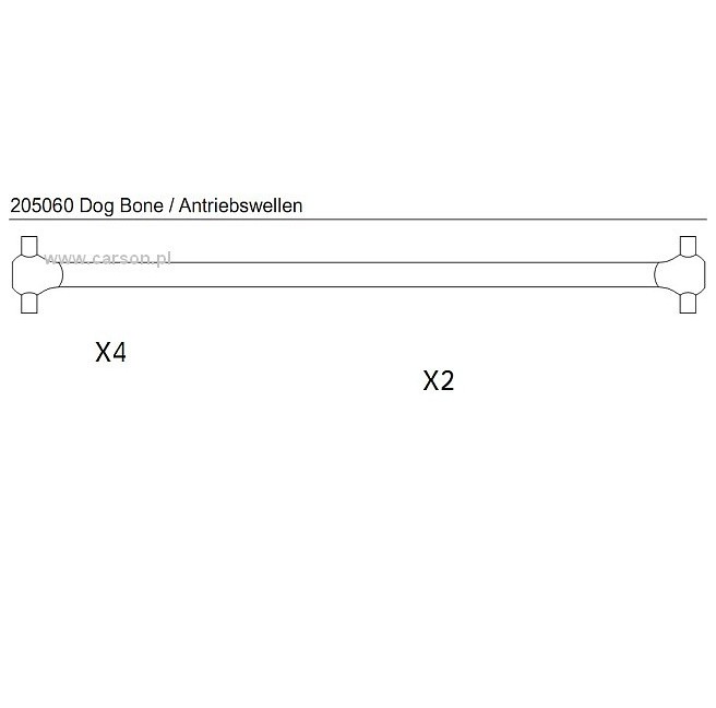 Drive Shafts Set for Carson C-8M Raptor