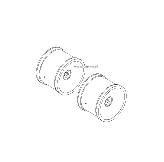1:8 CNT White 17mm Wheels (Pack of 2)