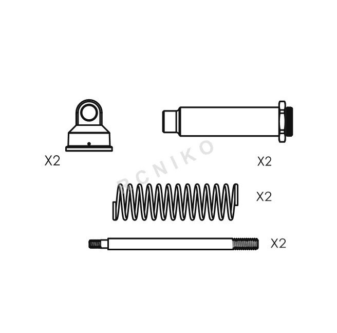 Vordere Stoßdämpfer-Set für Carson 205528-30 CY-4B