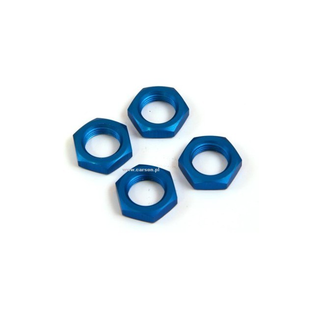 Aluminium Radmutter-Set 23 mm Vulcano (blau) - 4 Stück