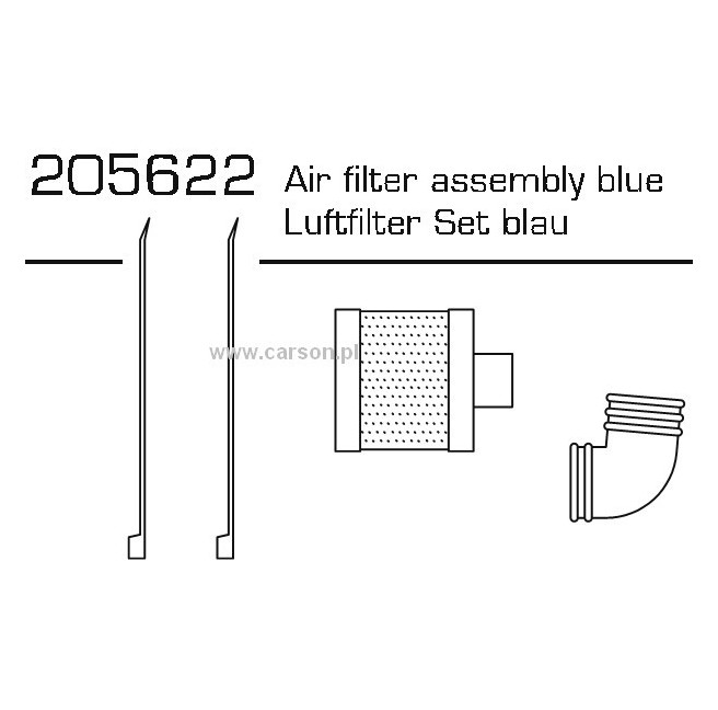Force 4.58cc Air Filter Kit - Blue (Part Number 500205622)