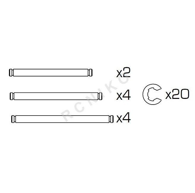 CY-2 Ośki wahaczy kpl. Carson 500205648