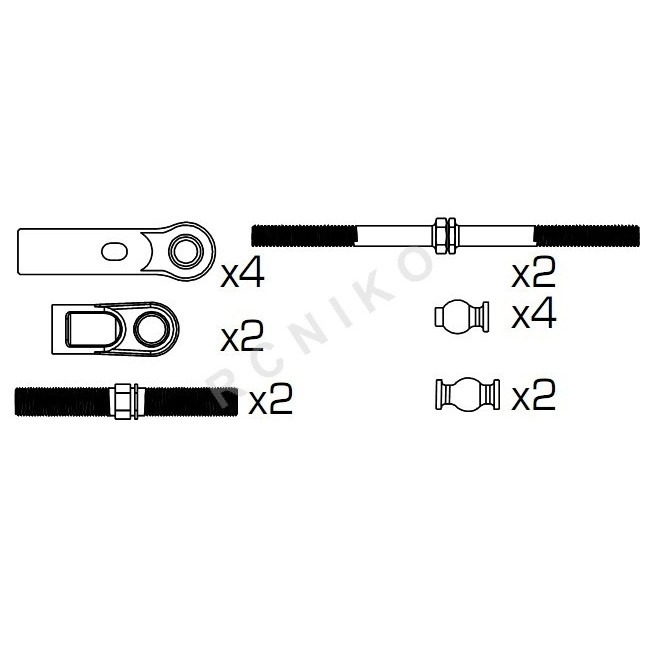 CY-2 Drążki regulacyjne kpl. Carson 500205649