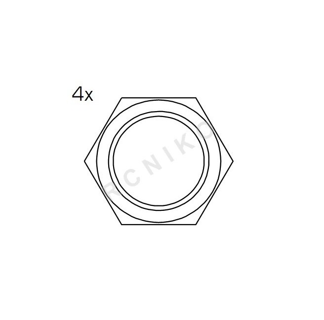 Silberne Radmuttern (4 Stück) für Carson 500205655 CY-2