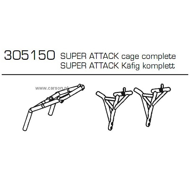 Super Attack Klatka przeciwkapotażowa kpl Carson 500305150