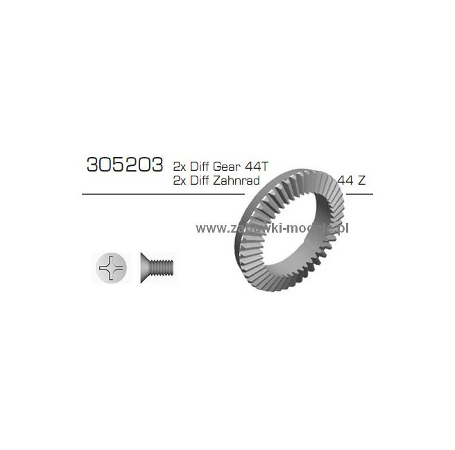 Differential Gear 44T for Carson CM 4x4 Gas Devil