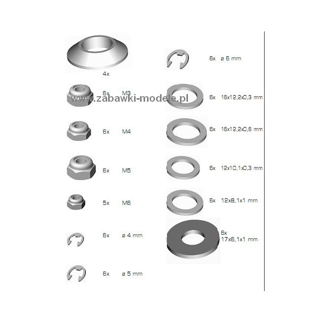 4x4 Gas Devil Washer and Nut Set