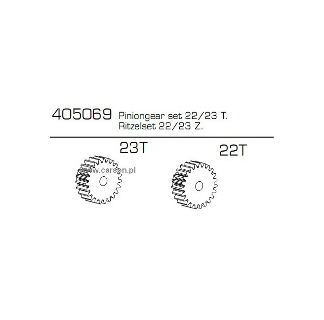 Gear Set 22/23T for Carson CE-10 (500405069)