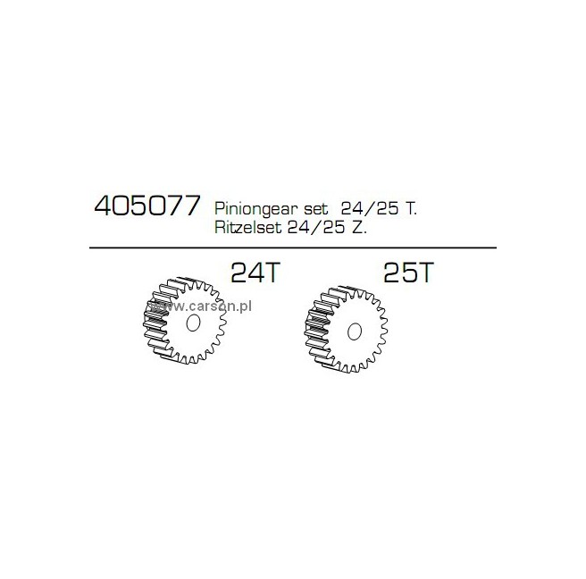 24/25T Gear Set for Carson CE-10 Chassis