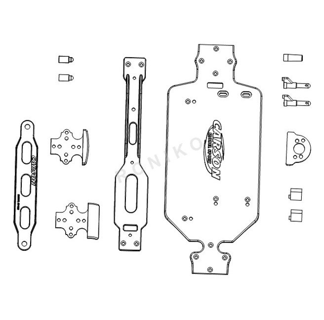 X-18 Chassis Plate Set by Carson