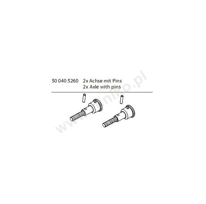 Carson FY5 Drive Shafts with Pins (2) - 500405260