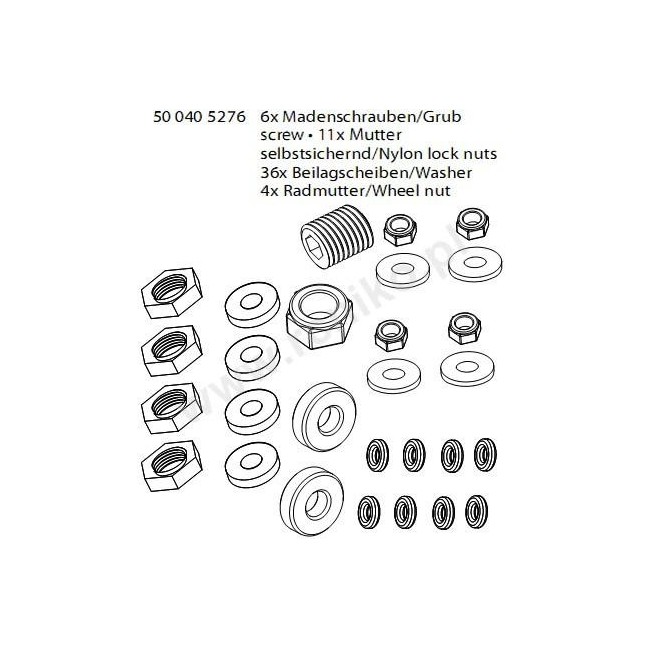 Carson 500405276 Schrauben, Unterlegscheiben und Muttern-Set