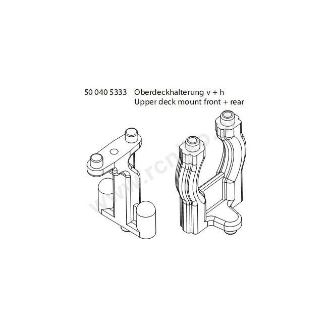 Upper Chassis Plate Mount for Carson 500405333