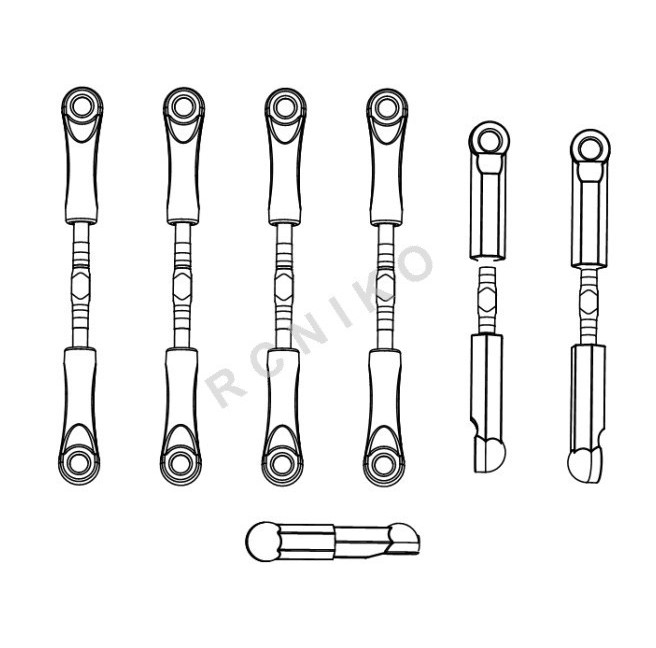 Adjustable Linkage Rods for Carson X10NB Chassis