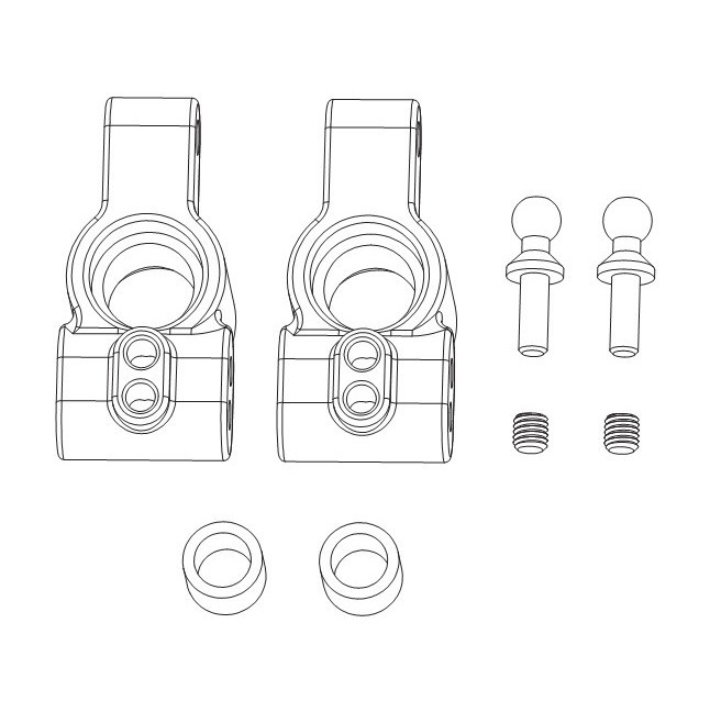 Rear Axle Hubs for X10EB Dirt Warrior by Carson (Set of 2)