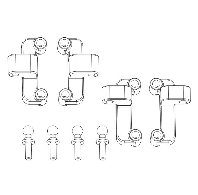 Adjustable Rod Mounting Bracket for Carson X10EB - Set of Chassis Components