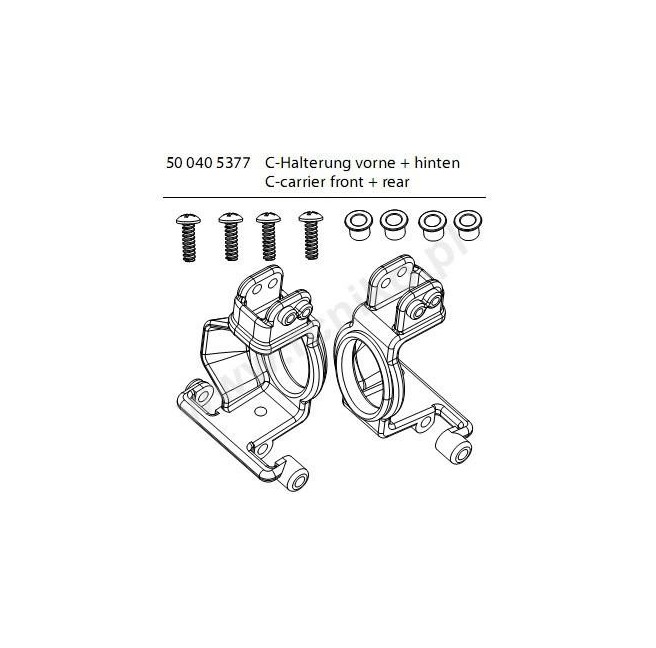 Front and Rear Knuckle Clamps Set Carson 500405377