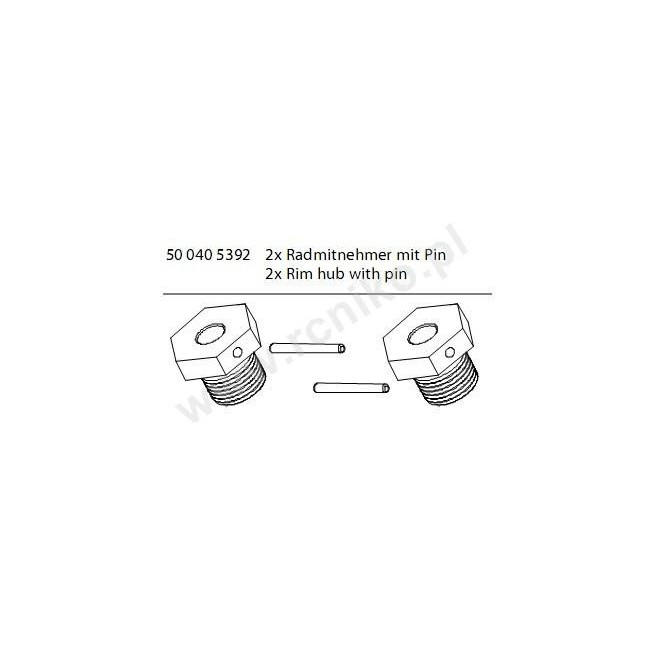 FY5 Wheelie Bar with Pins (2) - Carson 500405392