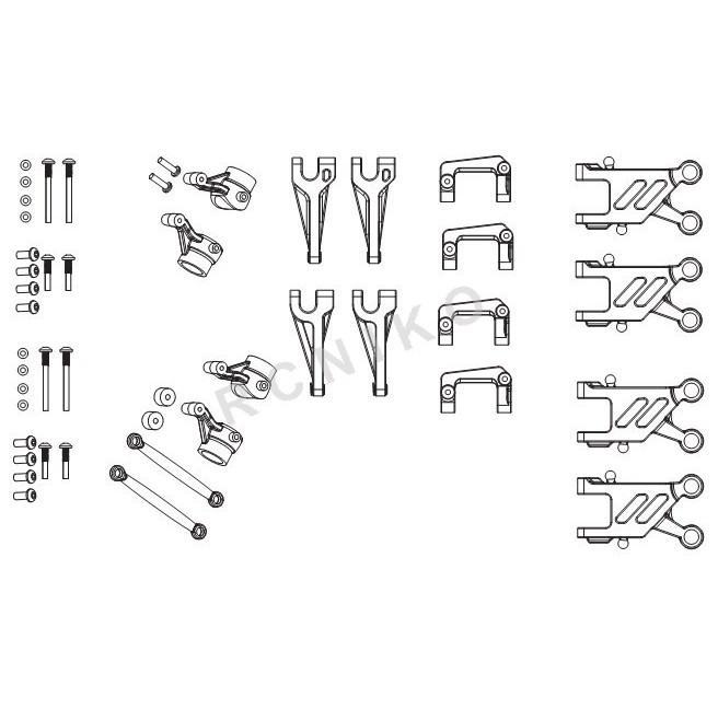 Carson 500405432 X-18 Suspension and Steering Kit - New Version