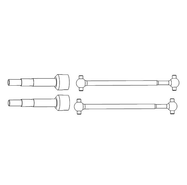 X10EB Dirt Warrior Półosie tylne + kielichy 2szt Carson 405447