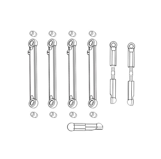 Dirt Warrior Chassis Rod Set for Carson X10EB (404050)