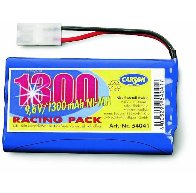 9.6V 1300mAh NiMH Racing Pack Battery by Carson